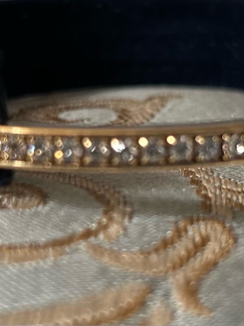 Swarovski Gold and Clear Crystal Line Bracelet - Picture 8 of 14